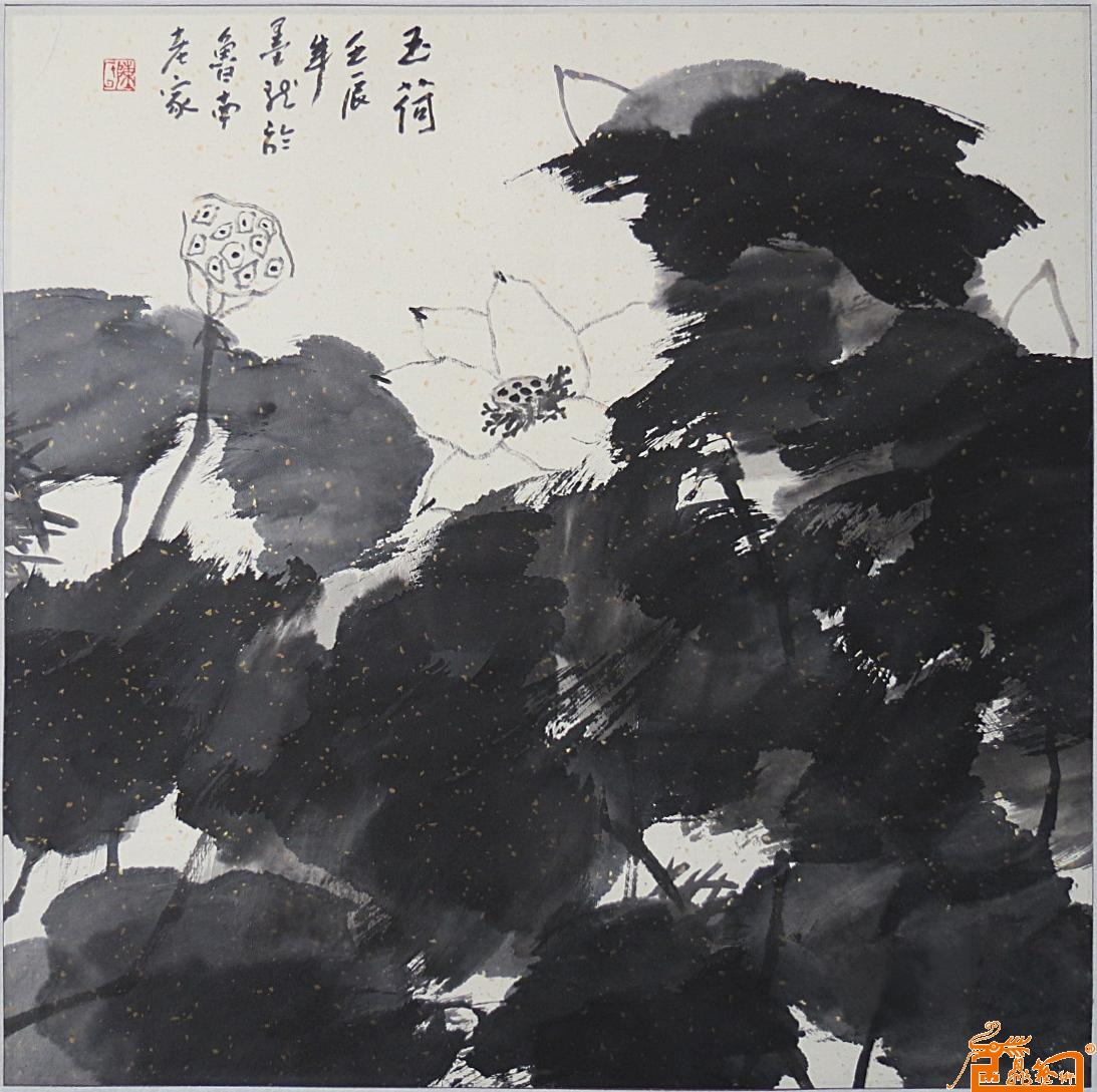 名家 陈墨龙 国画 - 玉荷